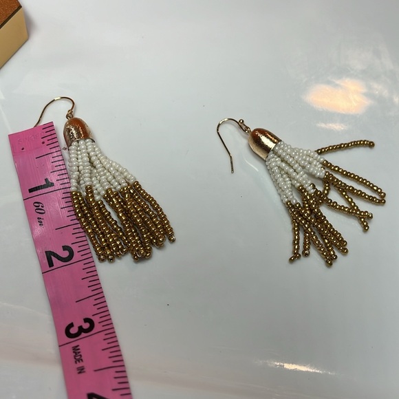 BEADED TASSEL EARRINGS - Picture 4 of 4